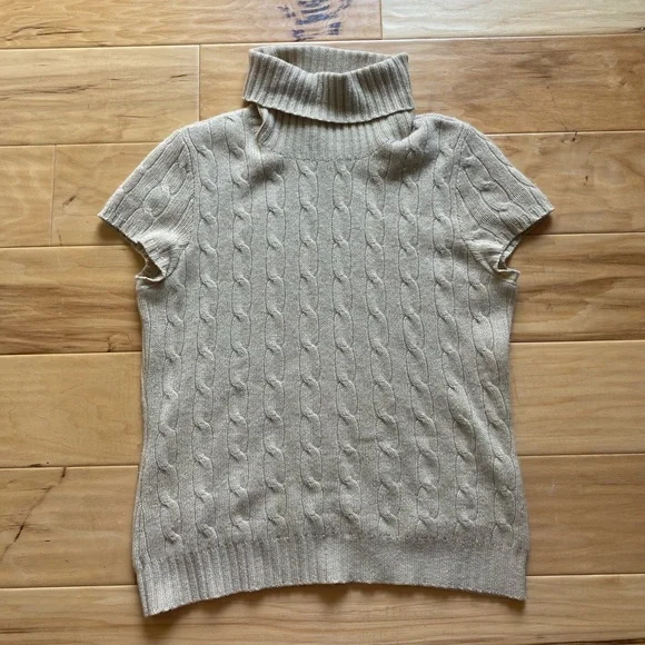 Ralph Lauren 100% cashmere turtleneck cable knit sweater - Picture 1 of 5